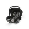 Tinnies Baby Carry Cot Car Seat - Black Check