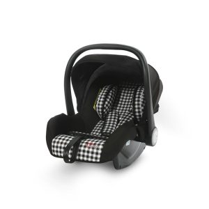 Tinnies Baby Carry Cot Car Seat - Black Check