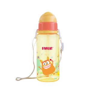 Farlin Gulu Gulu Straw Drinking Learner Bottle 450ml - Yellow AG-20003-Y