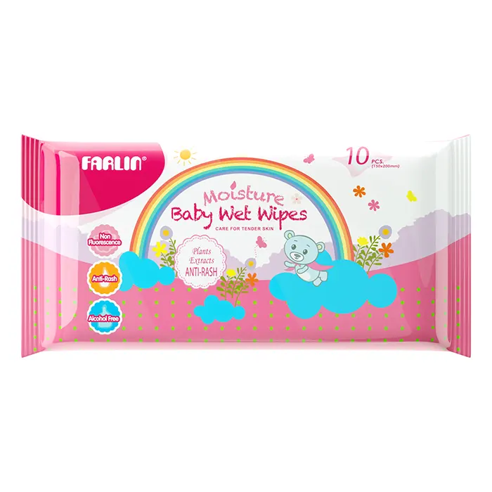 Farlin Moisture Baby Wet Wipes 10pcs Travel Pack DT-004A