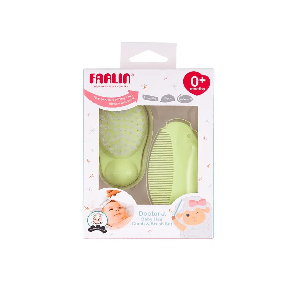 Farlin Baby Comb and Brush Set BF-150A-green