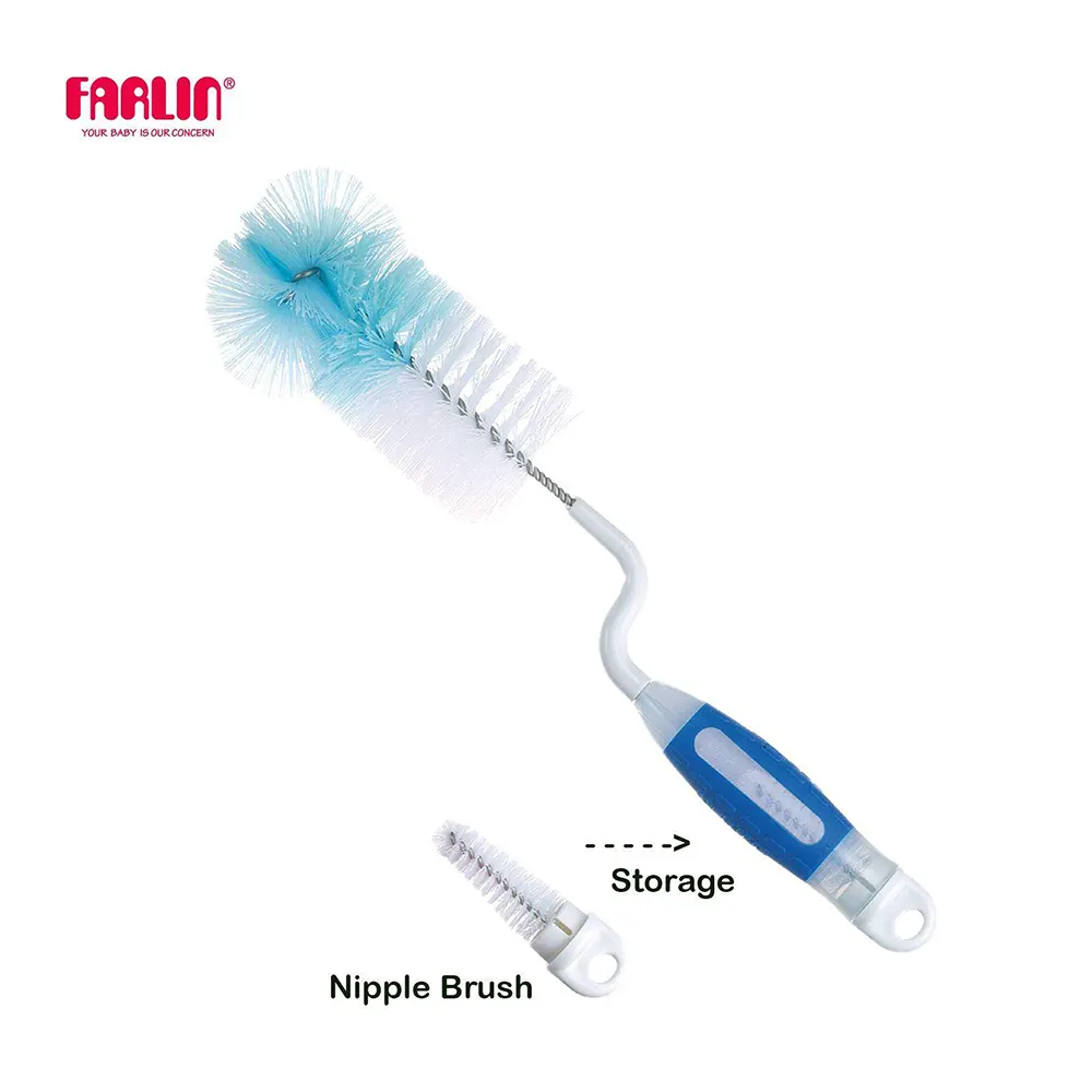 Farlin Bottle and Nipple Brushes with Storage Handle BF-263