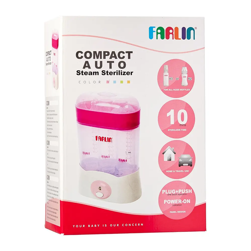 Farlin Compact Auto Steam Sterilizer TOP-219 box packing online in pakistan at best price