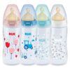 NUK Temperature Control Feeding Bottle 300ml with Latex Teat 0-6 Months