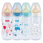 NUK Temperature Control Feeding Bottle 300ml with Latex Teat 0-6 Months