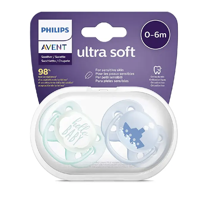 Philips AVENT SCF222 01 Ultra Soft Orthodontic Baby Pacifier 0-6m 2