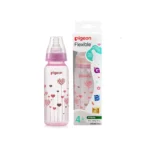 Buy Pigeon Flexible Peristaltic Slim Neck Premium Clear PP Feeder 240ml - Pink A79228 online at best price with cod in Pakistan