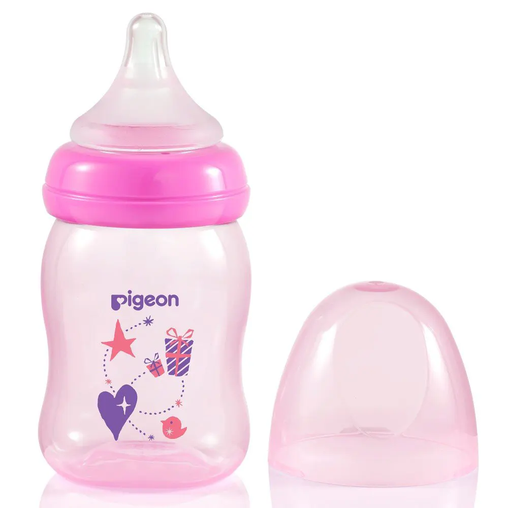 Buy Pigeon Pink Pattern Wide Neck PP Plus Bottle 160ml online at best price in Pakistan