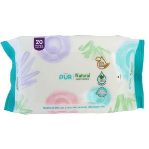 Pur Natural Baby Wipes 20 Sheets Travel Pack PUR2101