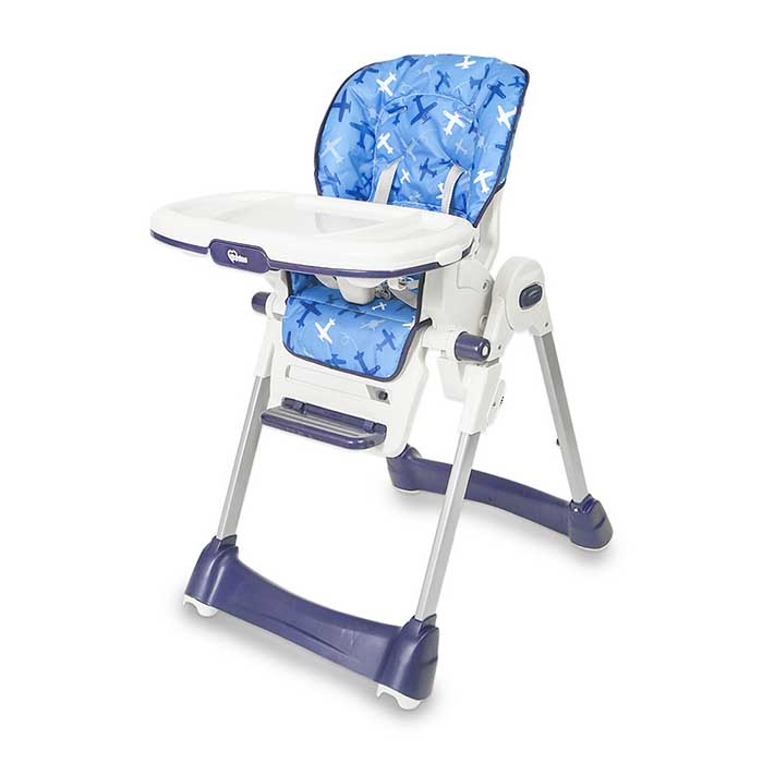 baby high chair feeding chair blue aeroplane bg-89