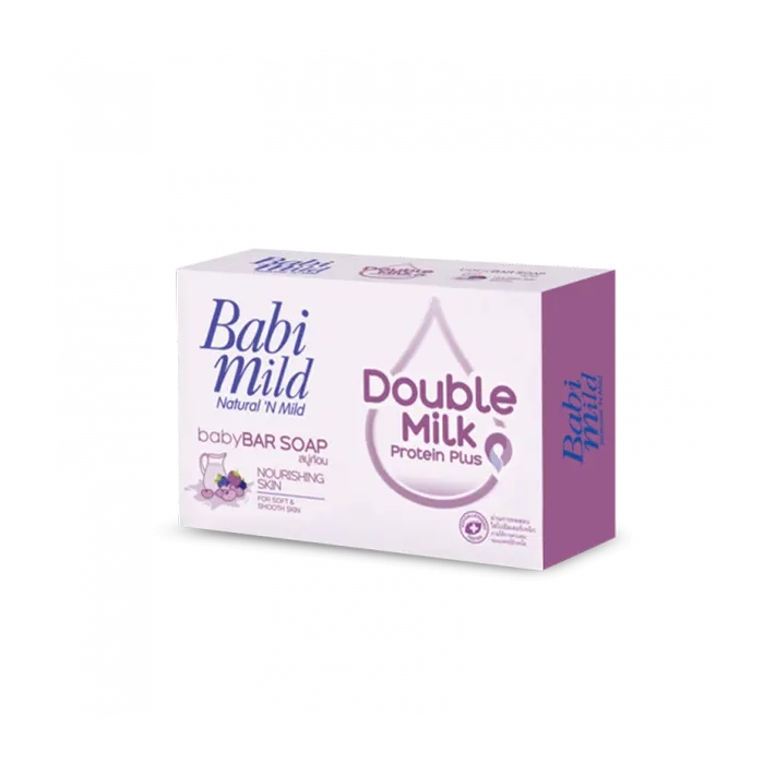 babi mild double milk protien plus baby soap bar