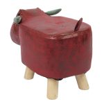 Creative Animal Soft Bufflao Wooden Stool