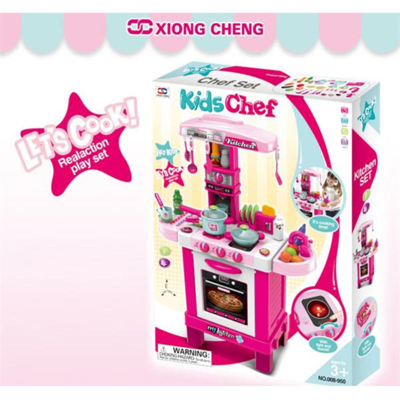 Kids Real Chef Game Toy Set – Pink