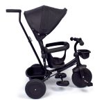 2 In 1 Kids Tricycle With Canopy and Push Bar – Black