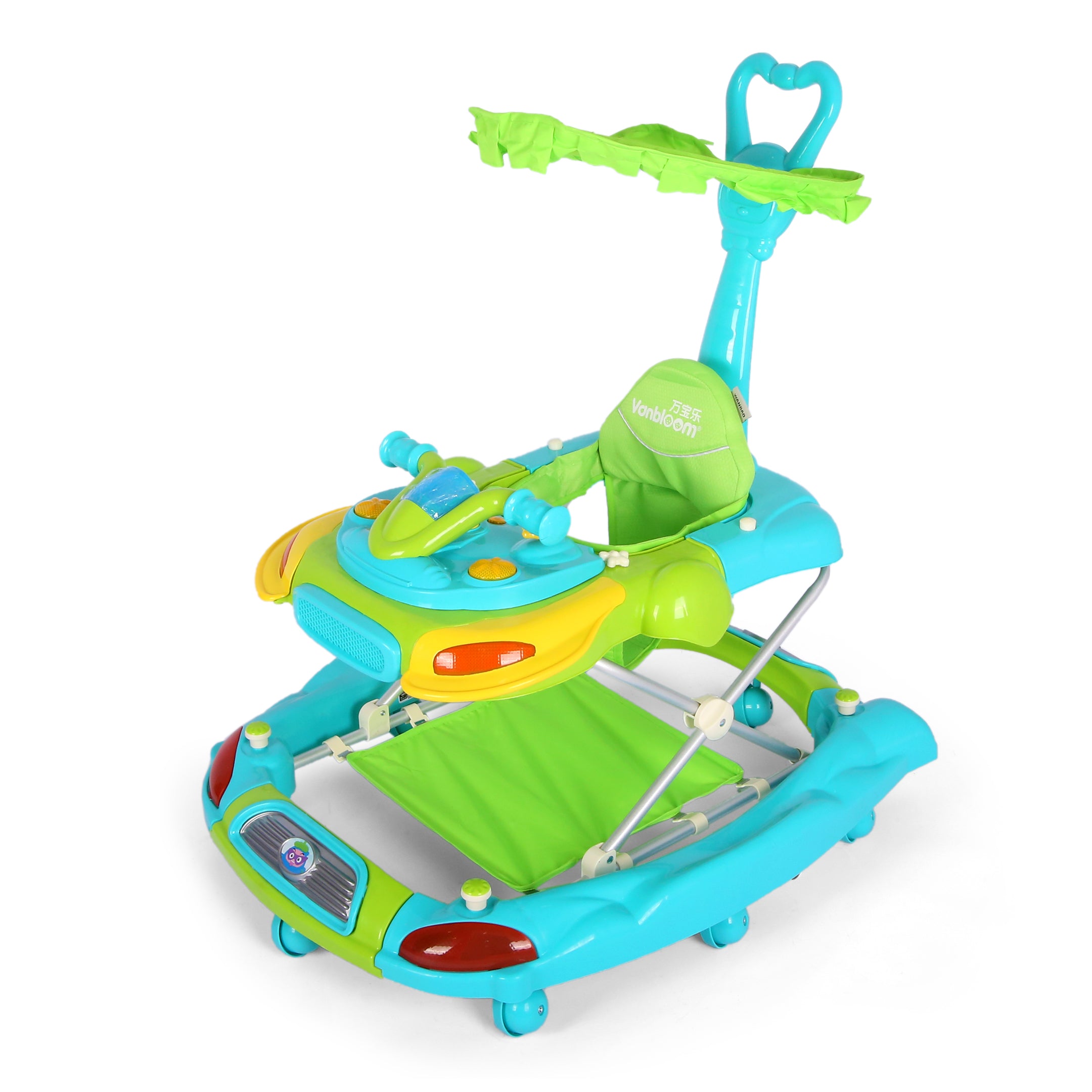 3-in-1 Vanbloom Baby Walker with Music - Blue