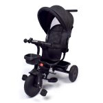 2 In 1 Kids Tricycle With Canopy and Push Bar – Black