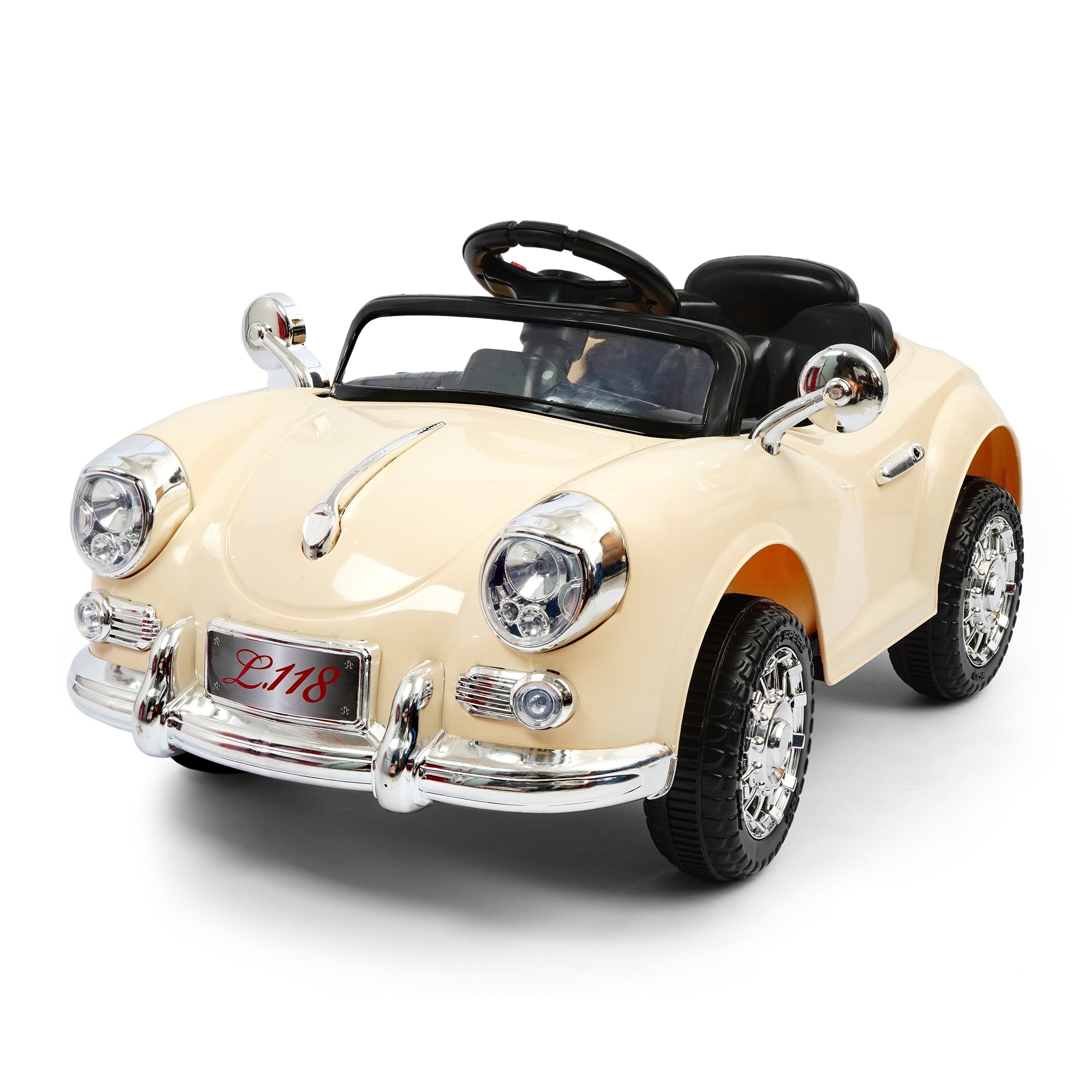 Kids Battery Operated Ride On Car – Cream