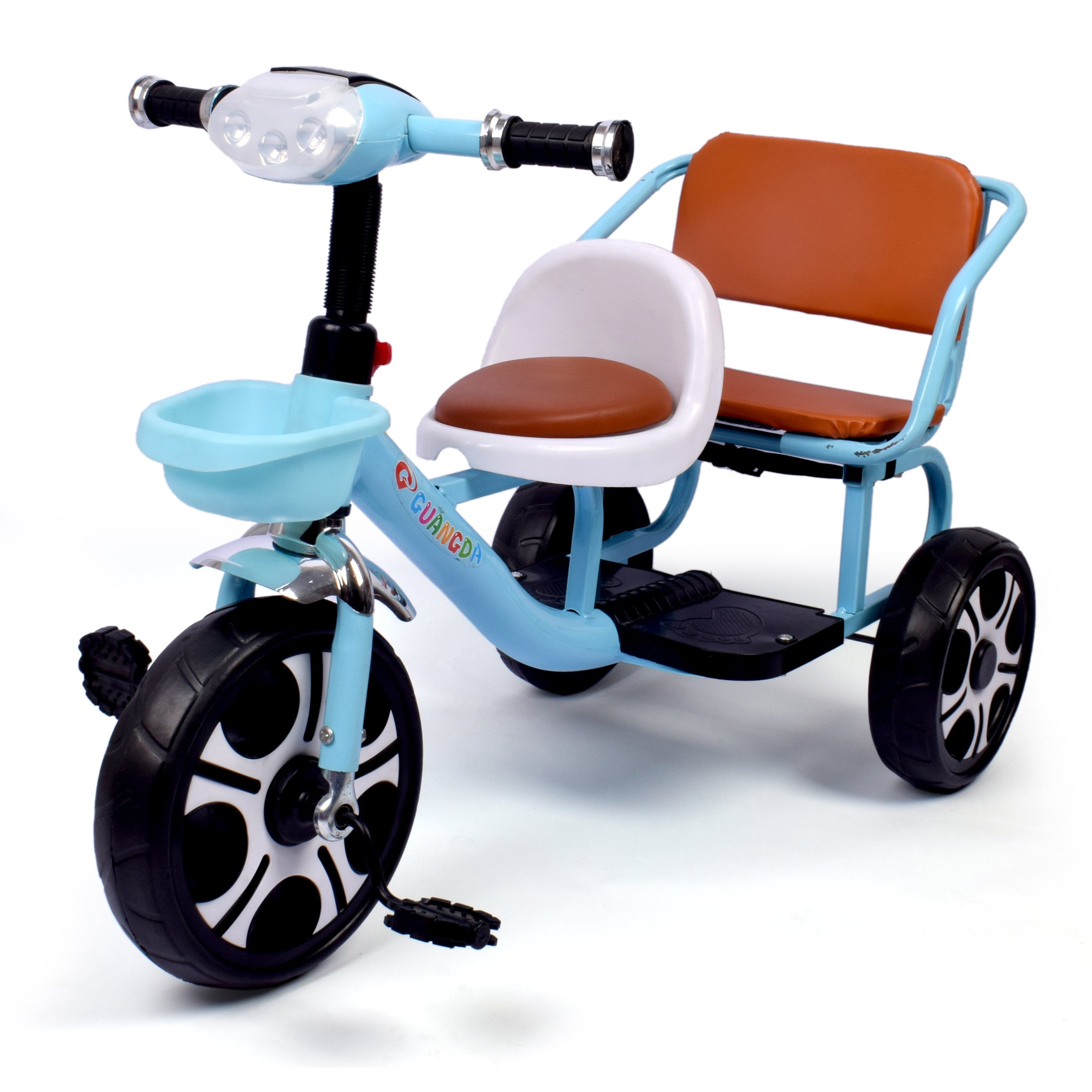 Kids Twin Seater Tricycle - Blue