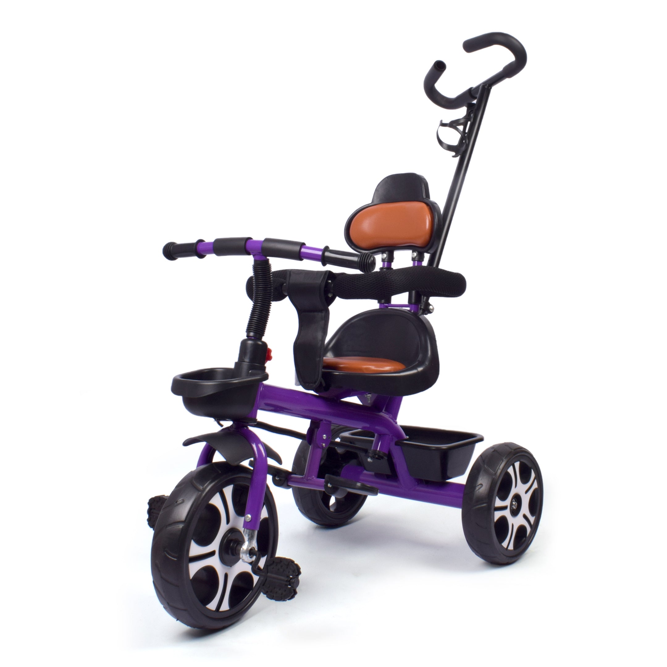 Premium Quality Kids Tricycle With Push Bar - Purple