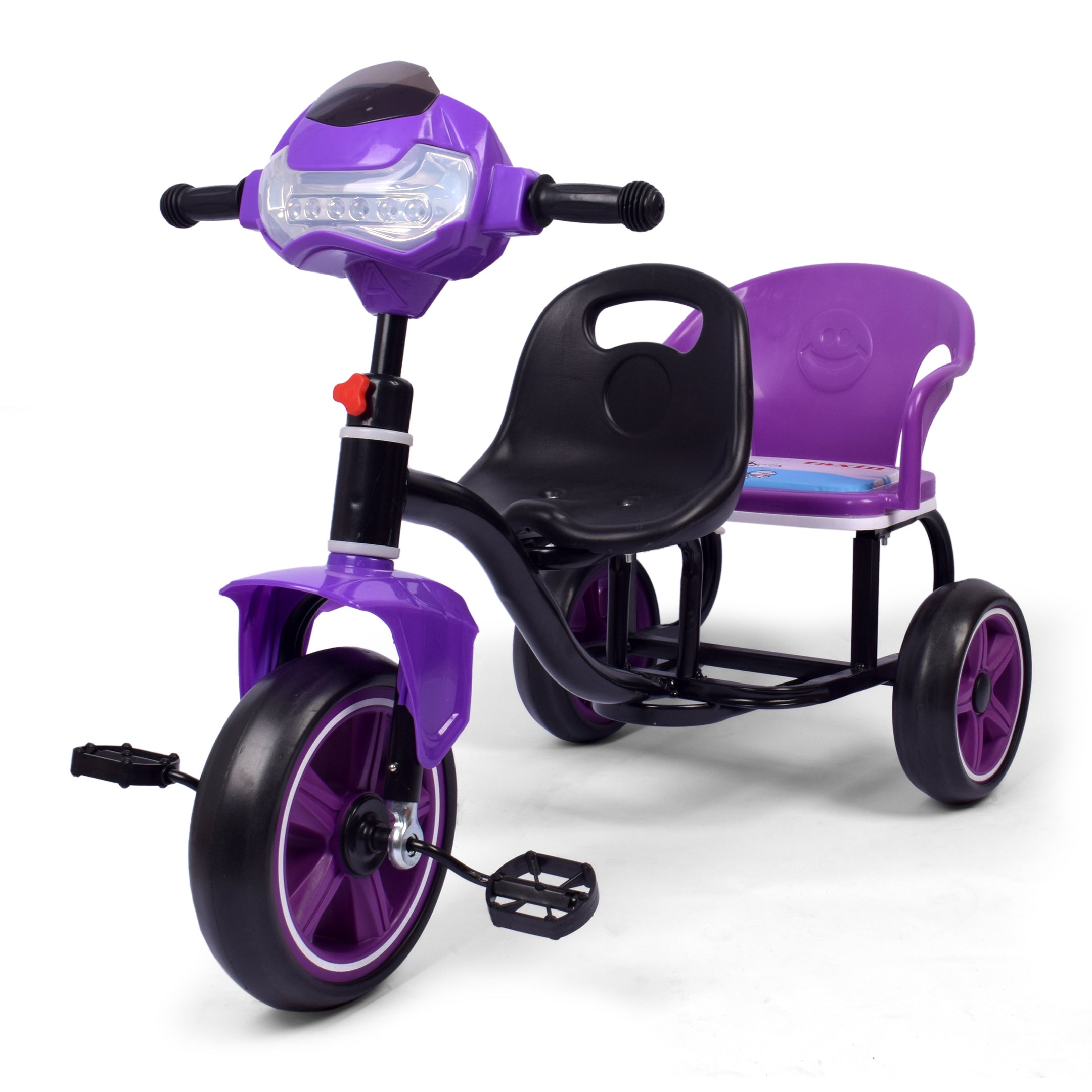 Kids Car Shape Twin Seater Tricycle - Purple
