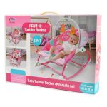 Infant to Toddler Rocker + Mosquito Net – Pink – Kehongsheng