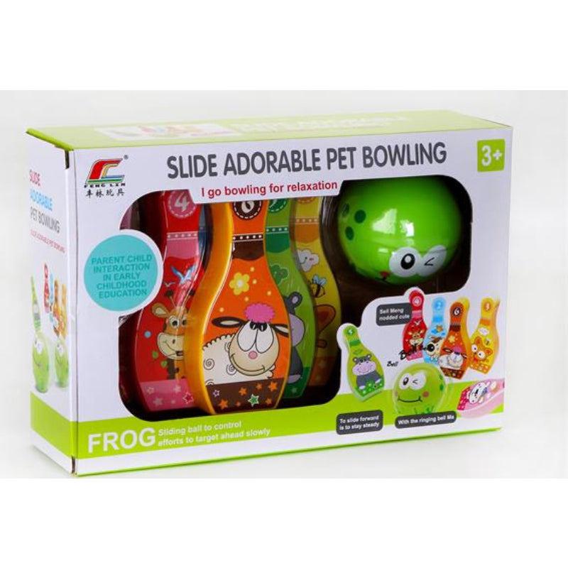 Kids Slide Adorable Bowling Game Set - Frog