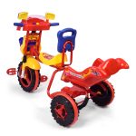 Kids Car Shape Twin Seater Tricycle – Multicolor