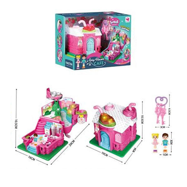 Doll House Game Toy Set - Pink