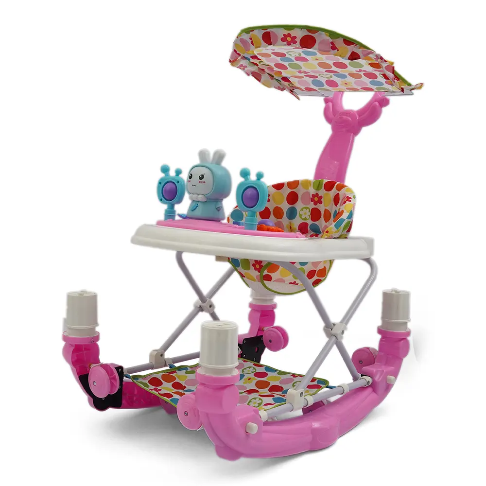 Buy 3-in-1 Baby Walker - Bunny Tray & Canopy - Pink W-216-3 online at best price with free cod in Pakistan