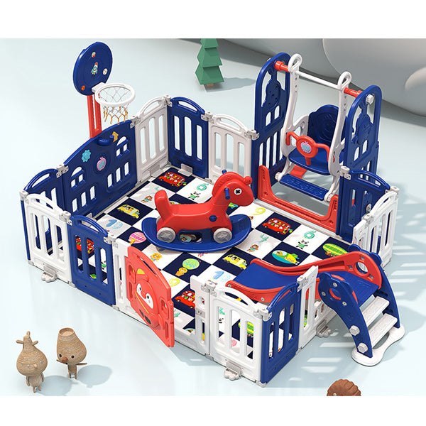 Kids Indoor/Outdoor Activity Yard - Blue