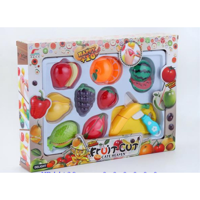 Kids Toy Plastic Kitchen Cutting Play Food Set