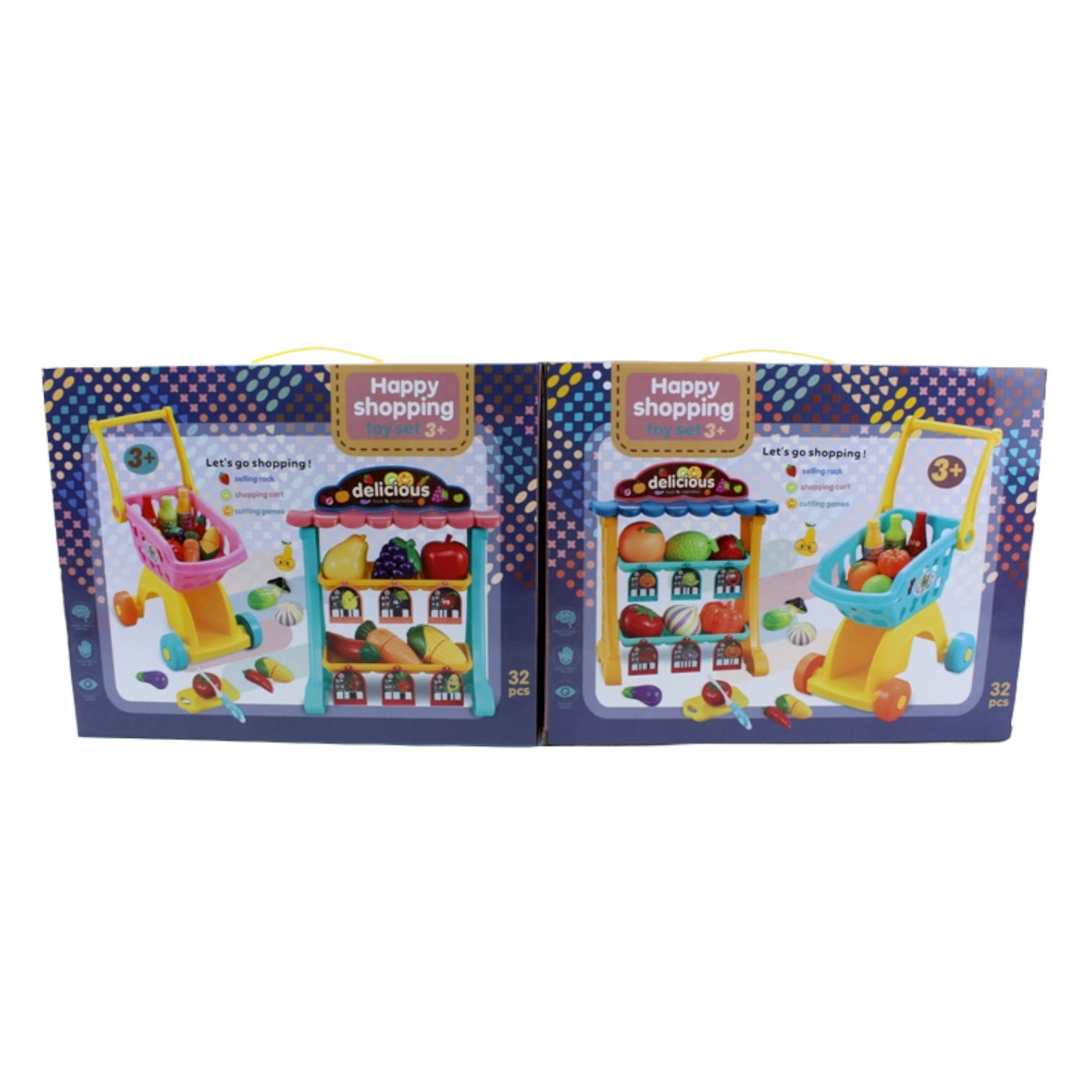 Kids Grocery Shopping Cart Game Toy Set