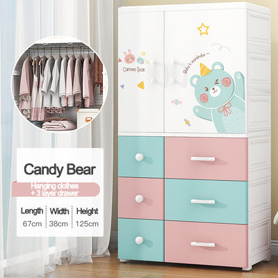 Kids Wardrobe Storage Cabinet