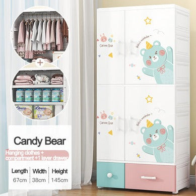 Kids Wardrobe Storage Cabinet