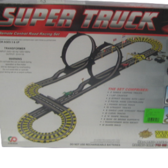 Kids Super Truck Electric Rail Car Track Game Toy Set