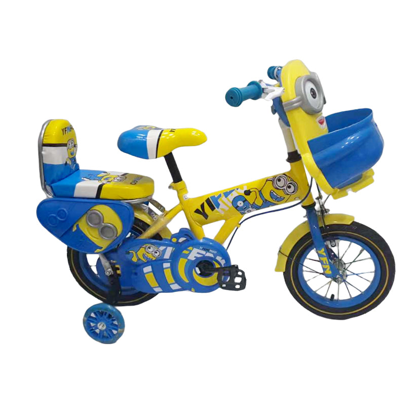 Kids Bicycle 12" 4 Wheels - Minnions