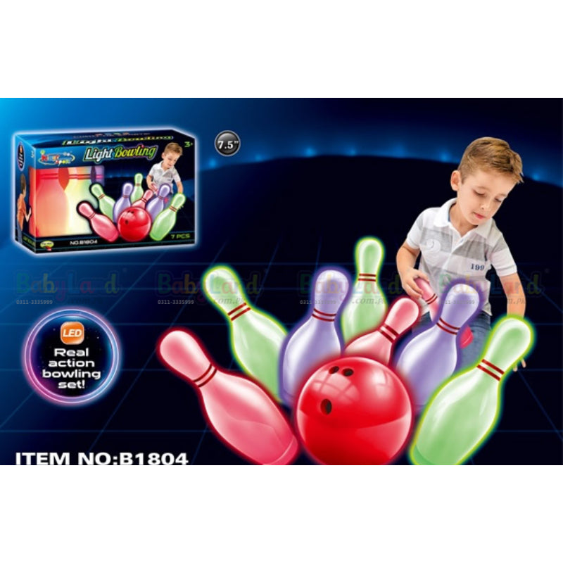 Led Lights Kids Bowling Game Set