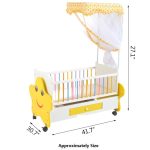 Wooden Baby Cot with Drawers