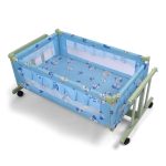 Wooden Baby Cot with Drawers Green
