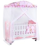 Mickey Theme Wooden Baby Cot