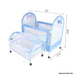 2 in 1 Baby Crib & Cradle with Mosquito Net