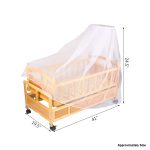Wooden Baby Cot and Swing with Mosquito Net
