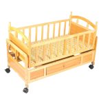 Wooden Baby Cot and Swing with Mosquito Net