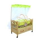 Wooden Baby Cot & Cradle with Mosquito Net