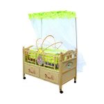 Wooden Baby Cot & Cradle with Mosquito Net
