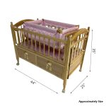 Wooden Baby Cot & Swing