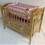 Wooden Baby Cot & Swing