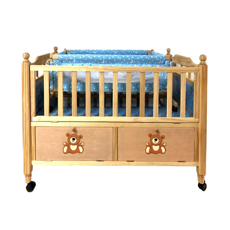 Wooden Baby Cot & Swing