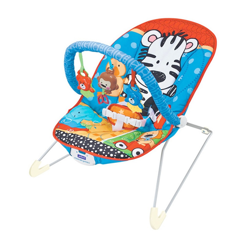 Zebra Print Baby Bouncer with Vibrations