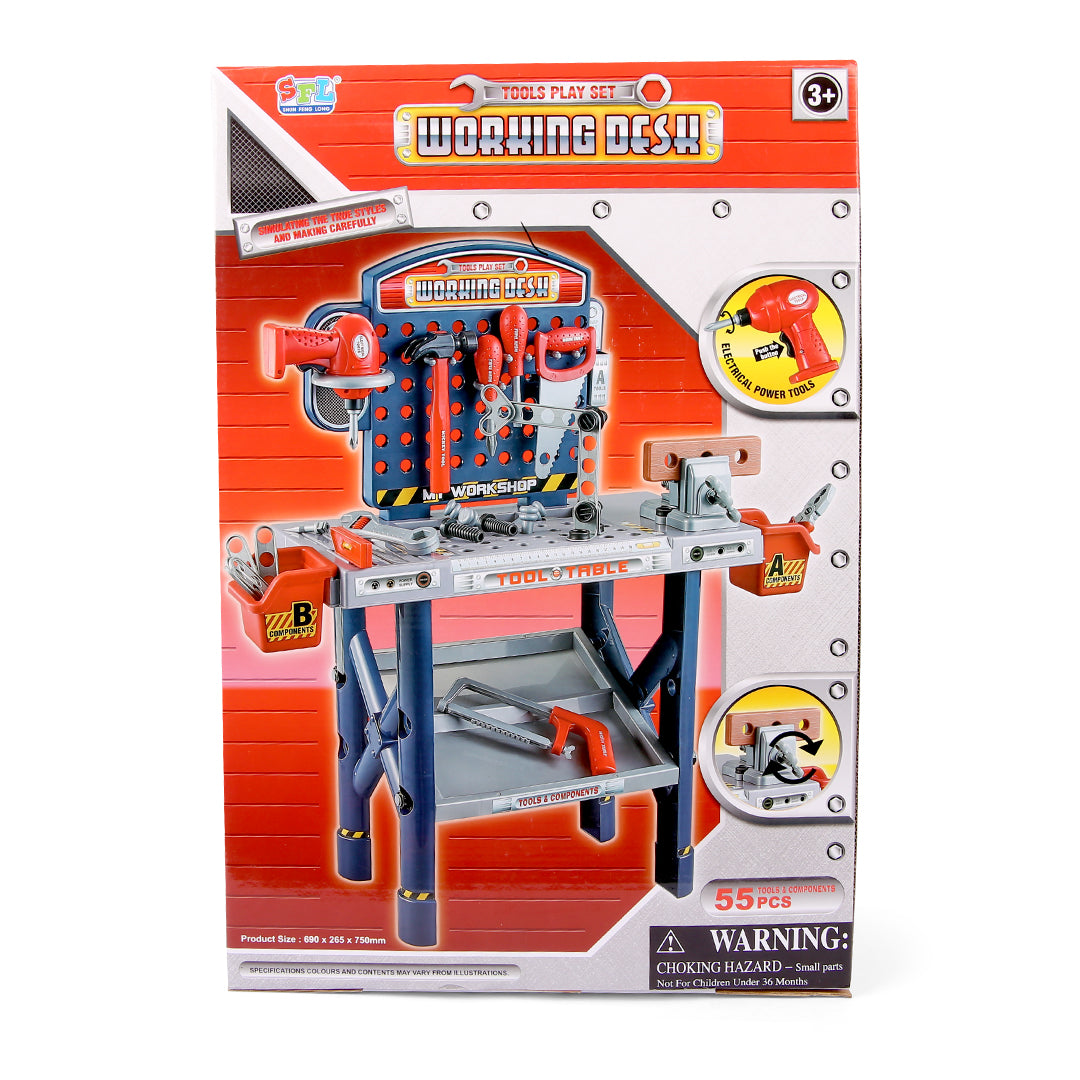 Kids Toy Tools Working Desk - 55 Pcs